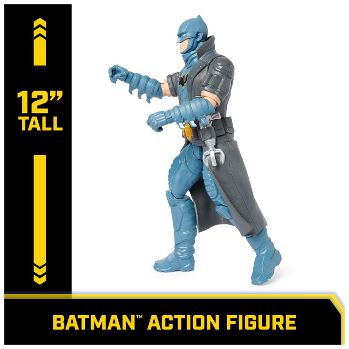 DC Comics, Batman Action Figure, 12-inch Super Hero Collectible Kids Toys for Boys and Girls, Ages 3+ Batman 12" (Blue/Gray)