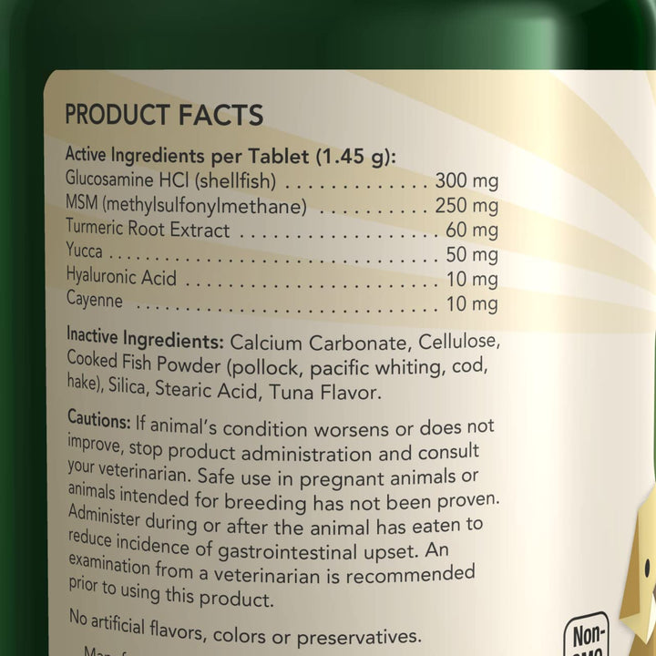 NOW Pet Health, Joint Support Supplement, Formulated for Cats & Dogs, NASC Certified, 90 Chewable Tablets
