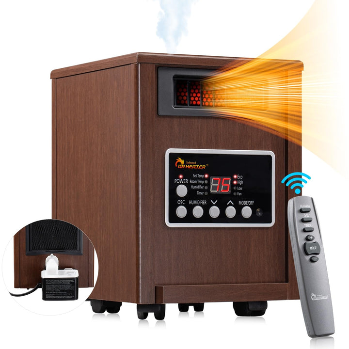 Portable Space Heater with Humidifier, 1500-Watt DR-968H w/ Humidifer