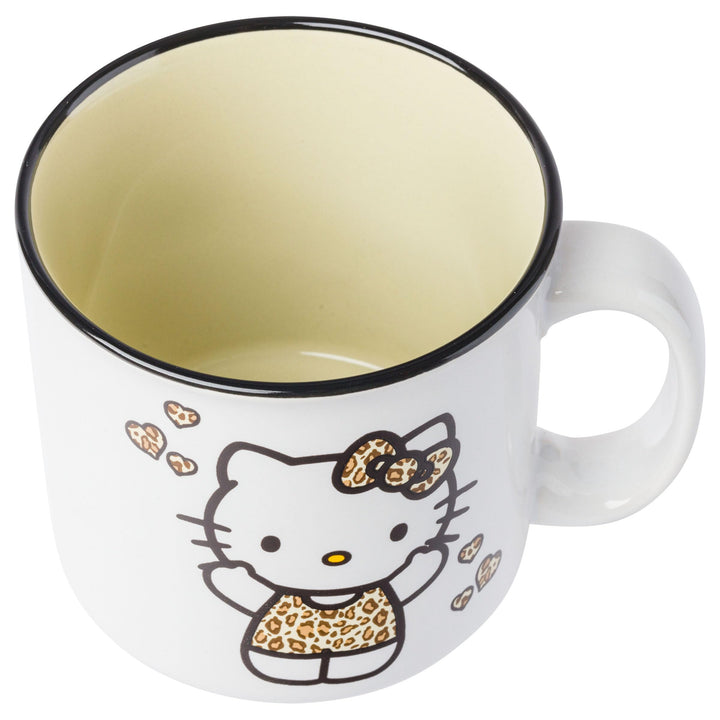 Silver Buffalo Sanrio Hello Kitty Leopard Outfit Ceramic Camper Mug, 20 Ounces