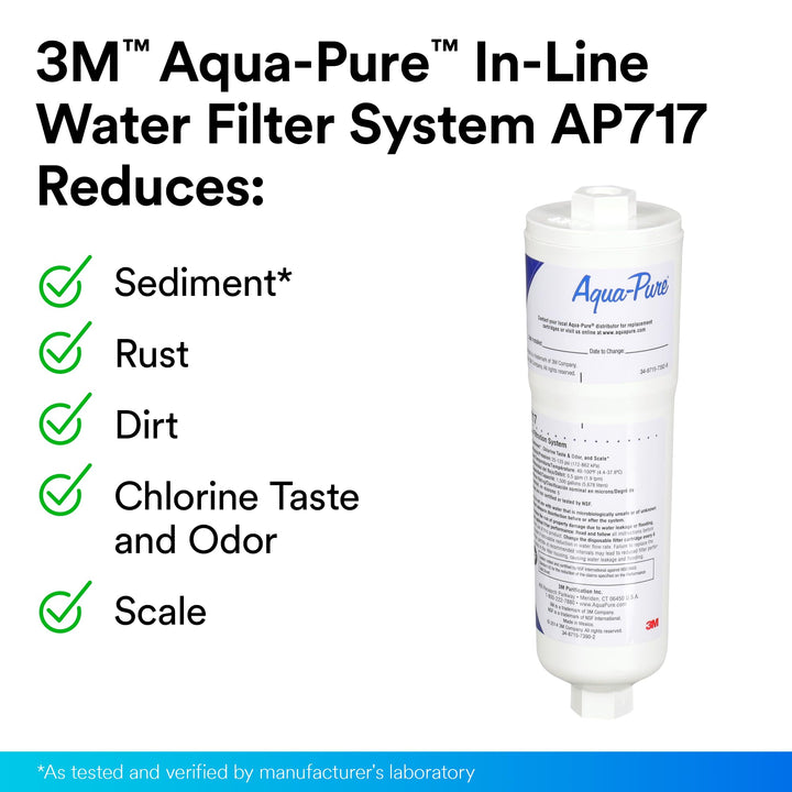 3M Aqua-Pure In-Line Water Filter System AP717, 5560222, White