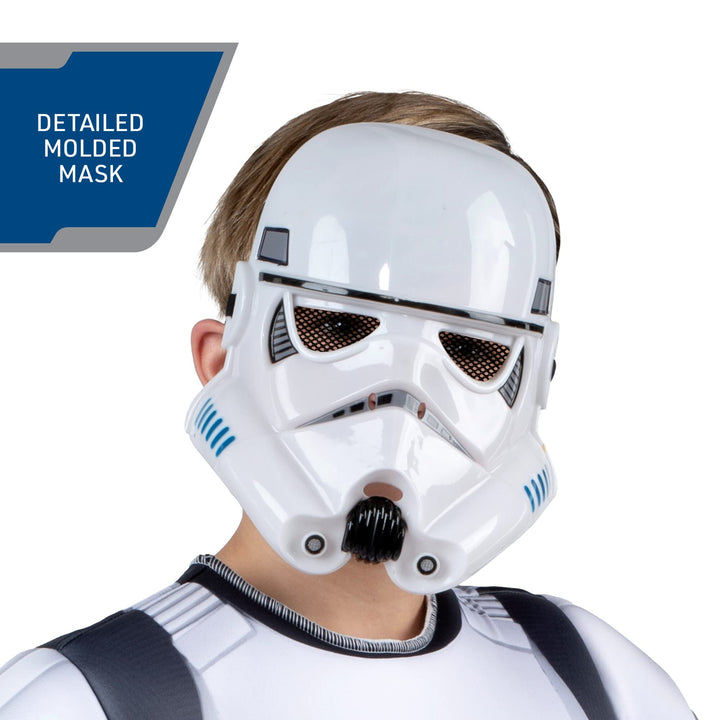 Star Wars Stormtrooper Official Youth Halloween Costume - Premium Quality Padded Jumpsuit with Plastic Mask Medium