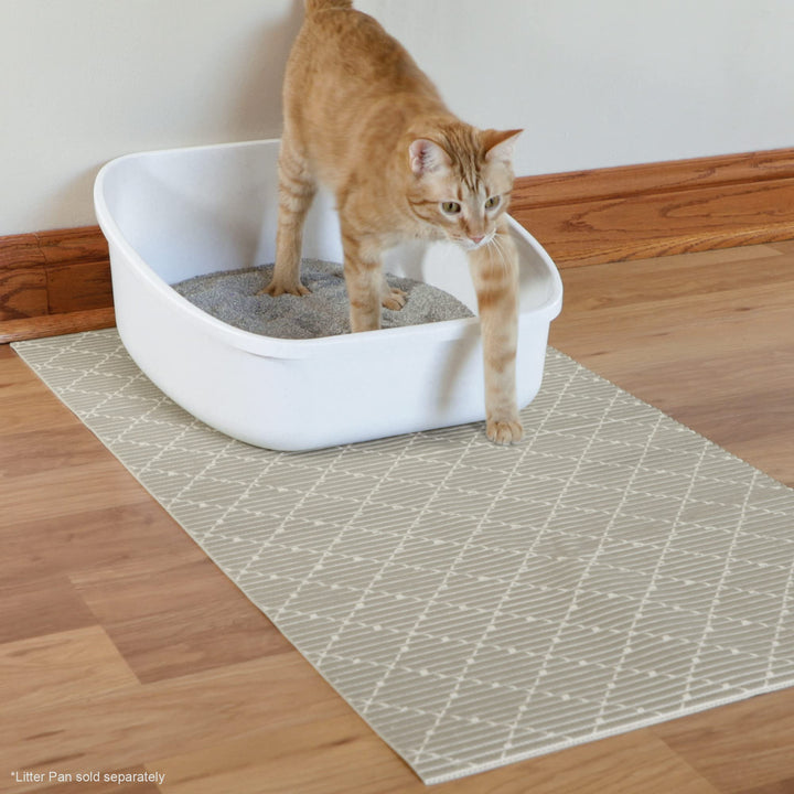 Kitty City Corrugate Cat Scratch Pad, Cat Non-Stick Litter Scoop, Cat Litter Mats, Cat Litter Box Kit, CM-10311 Track-Resistant Litter Mat