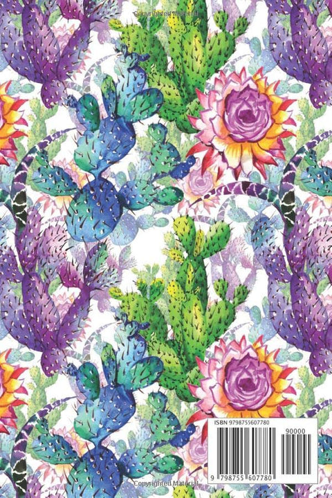 Weekly Planner: Purple Cactus Undated 52 Week & 12 Monthly Agenda