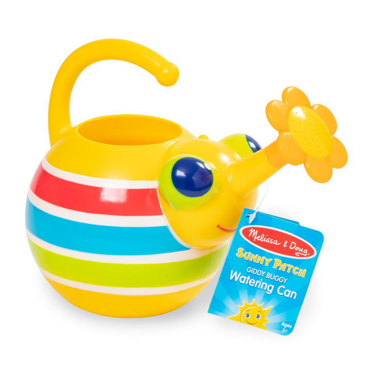 Melissa & Doug Sunny Patch Giddy Buggy Watering Can With Flower-Shaped Spout - Kid-Friendly Garden-Themed Pretend Play Watering Can For Kids