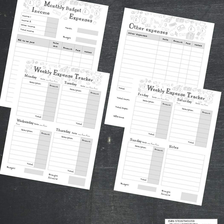 Sort Your $hit Out: Monthly Budget Planner (Undated - Start Any Time) Paycheck Bill Tracker (Budget Planning)