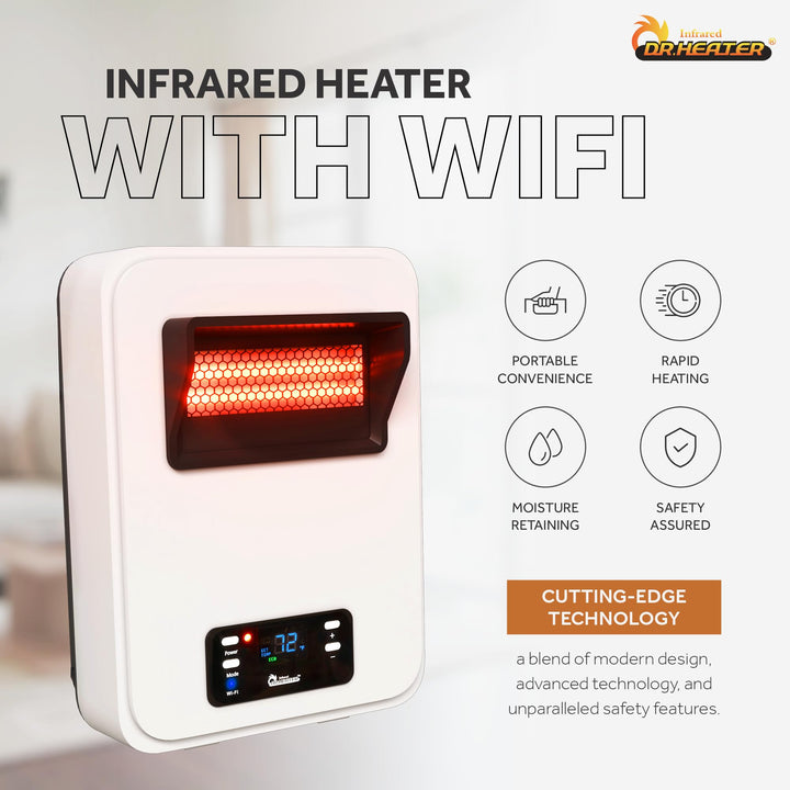 Portable Space Heater with Humidifier, 1500-Watt DR-968H w/ Humidifer