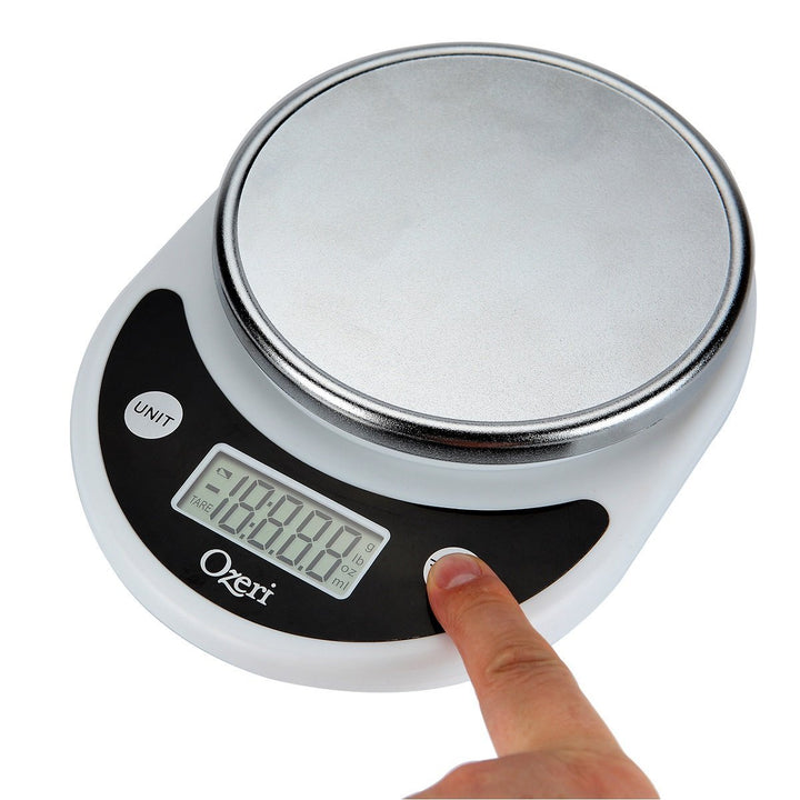 Ozeri Pronto Digital Multifunction Kitchen and Food Scale, Black on White