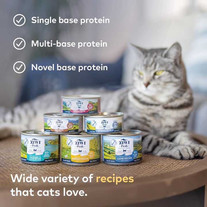 Ziwi Peak, Canned Wet Cat Food All Natural High Protein, Grain Free, Limited Ingredient, with Superfoods, 6.5 Ounce (Pack of 12)