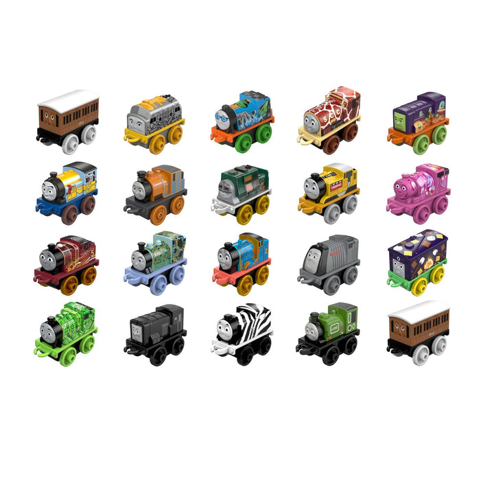 Thomas & Friends Toy Trains MINIS 20 Pack of Miniature Push-Along Engines & Railway Vehicles for Pretend Play Preschool Kids Ages 3+ Years ( Exclusive) Train Engines