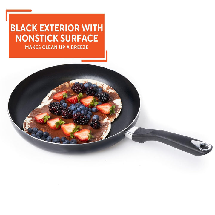 IMUSA 12" Nonstick Fry Pan or Saute Pan, Black 12 Inch