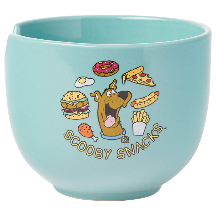 Silver Buffalo Scooby-Doo Scooby Snacks Ceramic Ramen Noodle Rice Bowl with Chopsticks, Microwave Safe, 20 Ounces Scooby Doo Cartoon
