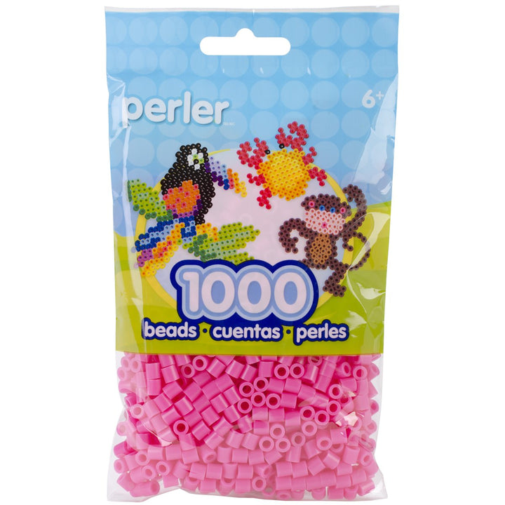 Perler Beads Fuse Beads for Crafts, 1000pcs, Pink, Small