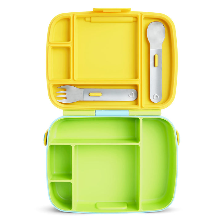 Munchkin® Lunch™ Bento Box for Kids, Includes Utensils, Green Solid