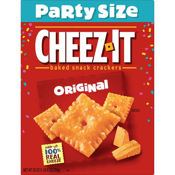 Cheez-It Cheese Crackers, Baked Snack Crackers, Lunch Snacks, Family Size, Extra Toasty, 21oz Box (1 Box) 1.31 Pound (Pack of 1)