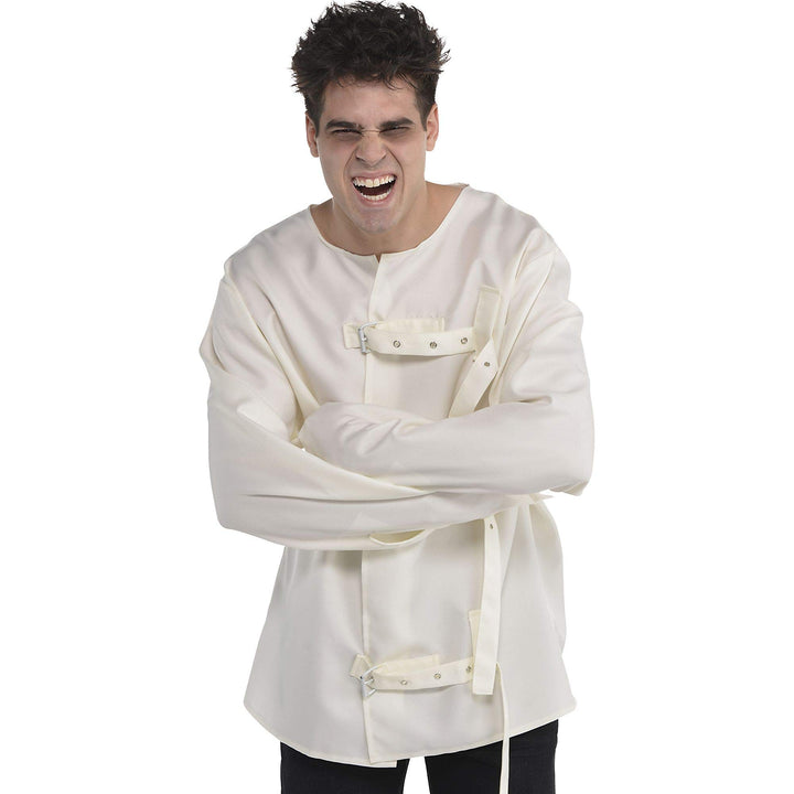 White Asylum Straitjacket Costume - Escape-Proof Design - Perfect For Halloween Costumes, Pranks & Themed Parties (1 Pc.) Small/Medium