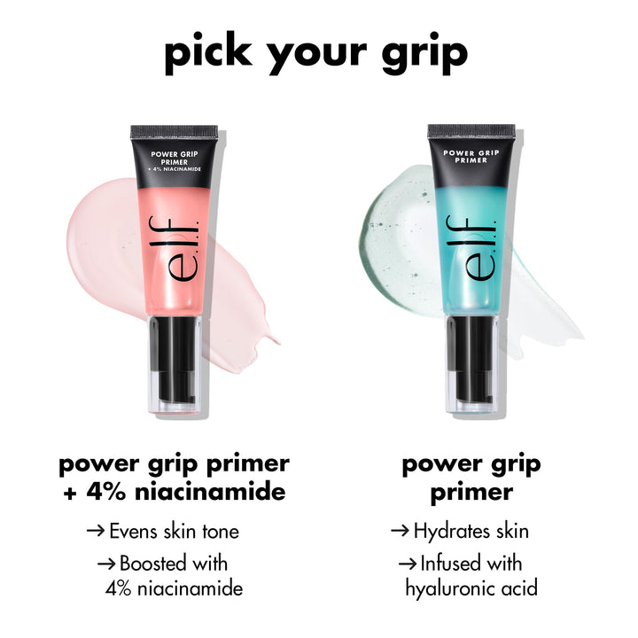 e.l.f. Power Grip Primer + 4% Niacinamide, Gel-Based & Hydrating Face Primer, Evens Skin & Brightens, Grips Makeup, Vegan & Cruelty-Free, 0.8 Fl Oz