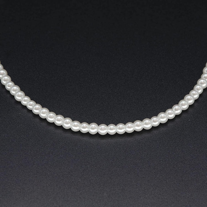 Expo International 4mm Glass Pearl Beads, Versatile Round Glass Beads, Elegant Beads for Jewelry, Bridal, and DIY Projects, White