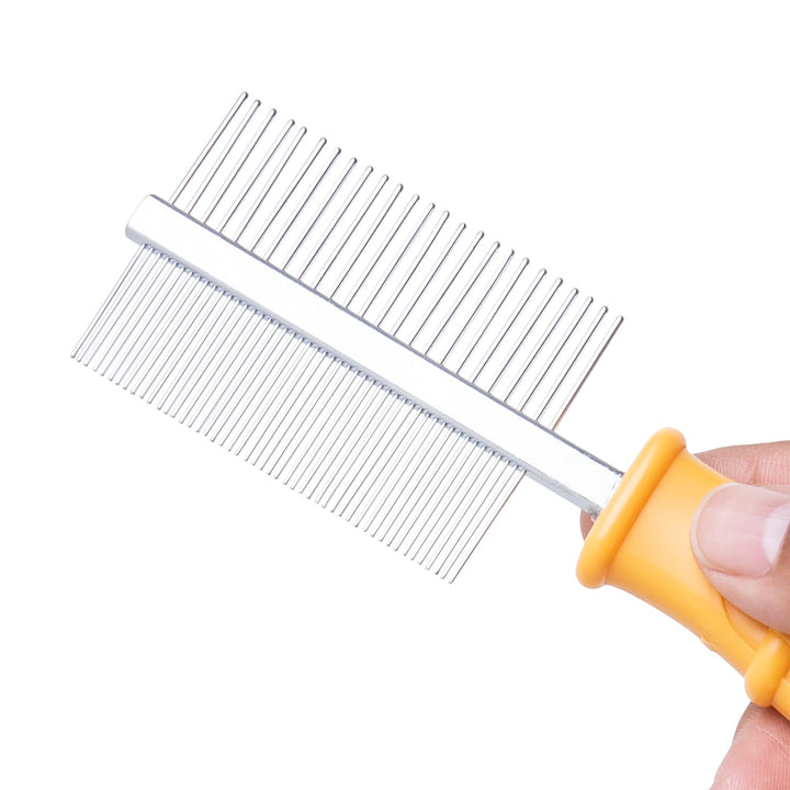 Burt's Bees for Pets Dual Sided Flea Comb with Handle Made from Recycled Plastics Collected from Coastal Communities | 2-in-1 Grooming Tool for Dogs | Dog Comb Removes Fleas & Flea Eggs