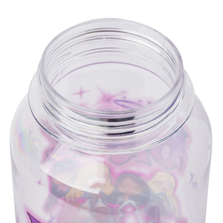 Silver Buffalo Bratz Airbrush Featuring Yasmin, Sasha, Jade, and Cloe Twist Spout Plastic Water Bottle with Stickers You Stick Yourself, 32 Ounces Bratz Airbrush Group Twist