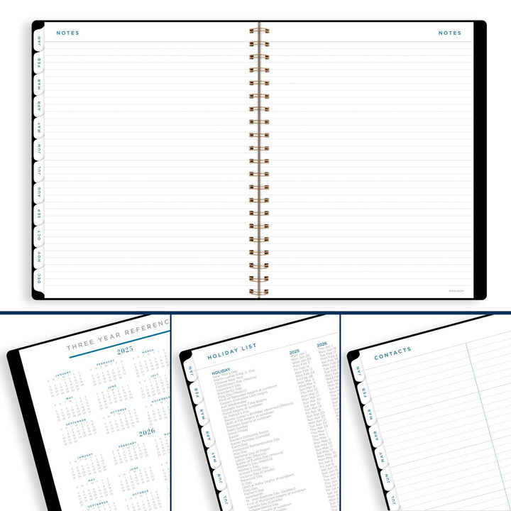 AT-A-GLANCE 2025 Planner, Weekly & Monthly, 8-1/2" x 11", Large, Signature Lite, Black (YP905L0525)