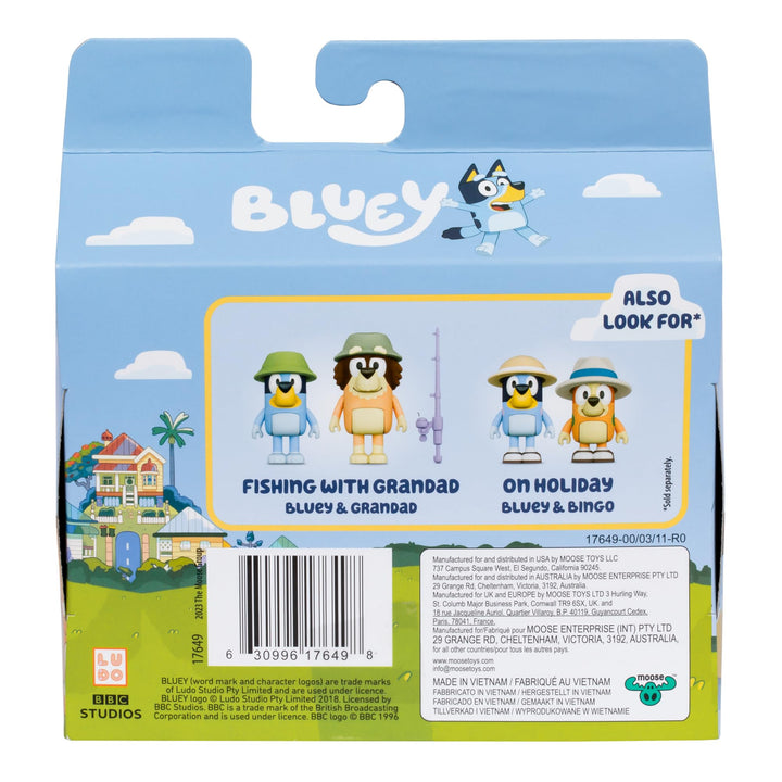 Bluey Figure 2-Pack - Animal Costumes, 2.5 Inch Figures with Accessories, Kids Can Recreate Their Favorite Moments from The Episode - Onesies