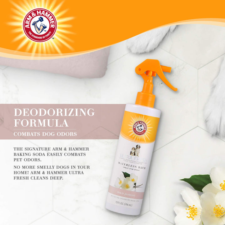 Arm & Hammer for Pets Ultra Fresh Dog Deodorizing Foam, Juniper Mist Scent - No Rinse Waterless Dog Shampoo for Smelly Dogs, Pet Deodorizer, Bathing Supplies, 8 Fl Oz No-Rinse Deodorizing Foam for Dogs 8 Fl Oz (Pack of 1)