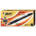 BIC Glide Bold Black Ballpoint Pens, Bold Point (1.6mm), 12-Count Pack, Retractable Ballpoint Pens With Comfortable Full Grip 12 Count (Pack of 1)