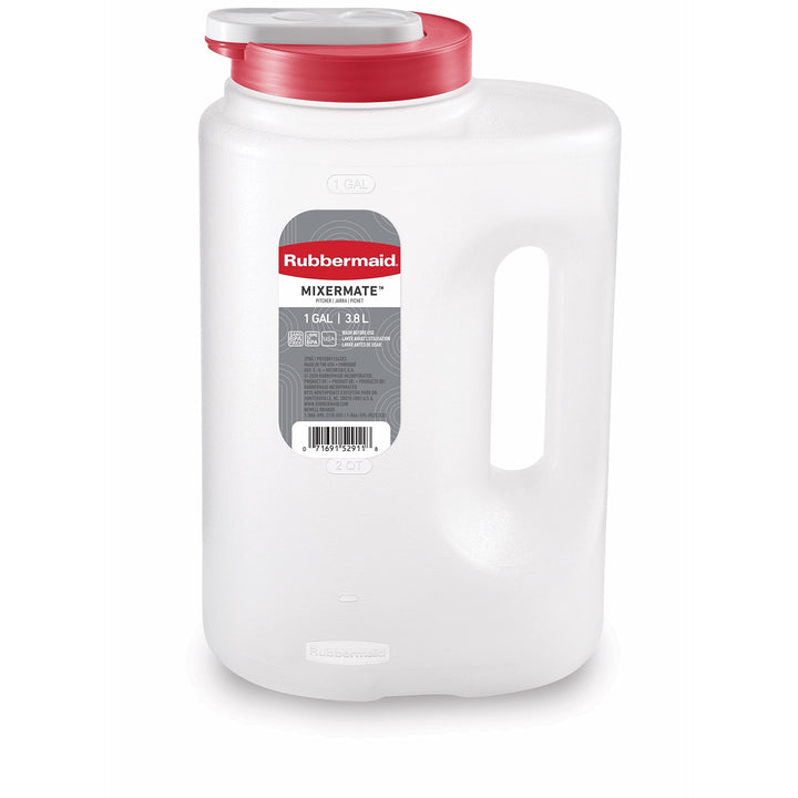 Rubbermaid® 2122604 Mixermate™ Leak-Resistant Pitcher, 1 Gallon, Clear, 128 Fl Oz (Pack of 1) 128 Fl Oz (Pack of 1)