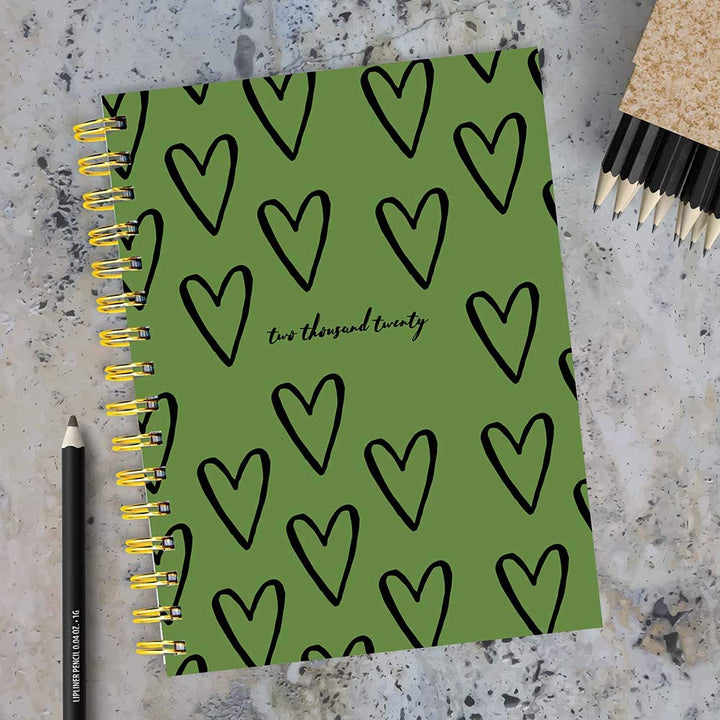 2020 Heart of Green Medium Weekly Monthly Planner