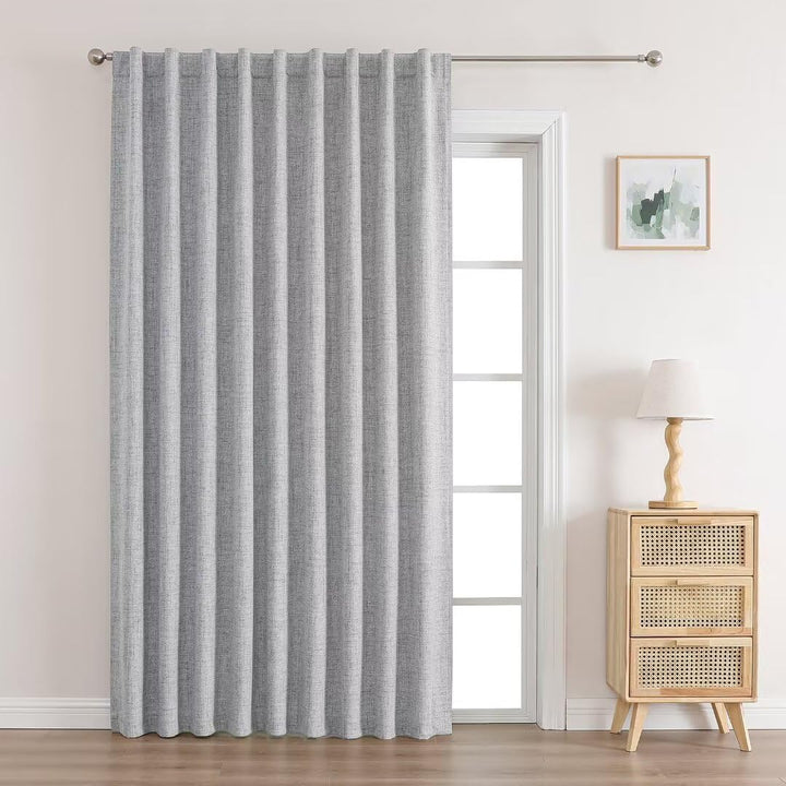 Joydeco 100% Black Out Curtains 63 inch Long 2 Panels Burg Natural Blackout Linen Drapes for Bedroom Living Room Darkening Curtain Thermal Insulated Back tab Rod Pocket(37x63 inch,Sage Green) Sage Green 37"W x 63"L (Pack of 2)