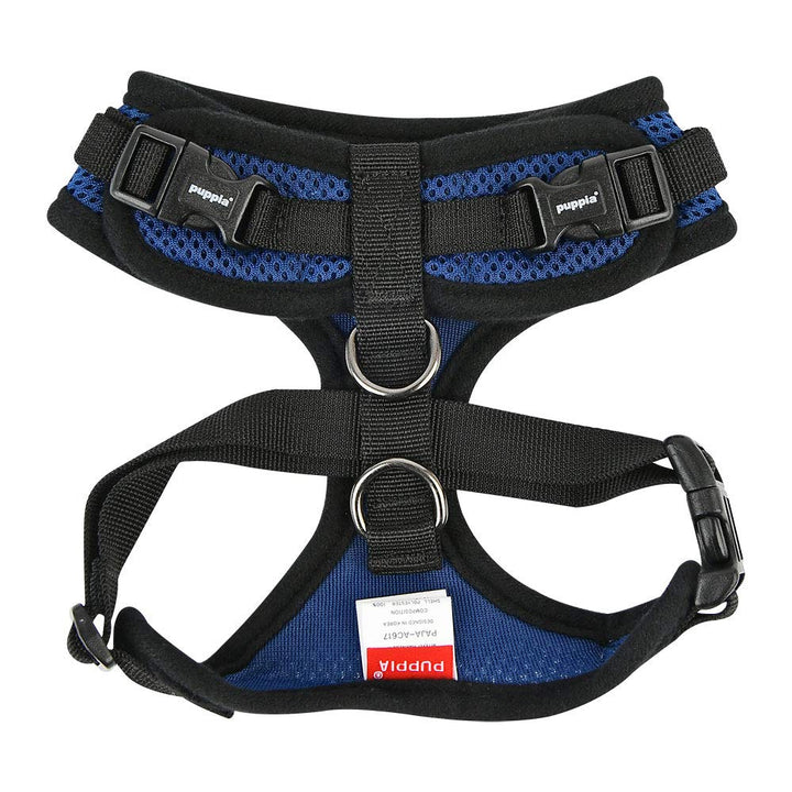 Puppia Authentic RiteFit Harness with Adjustable Neck, Medium, Royal Blue