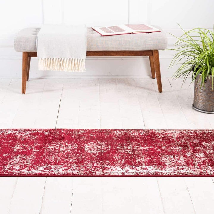 Unique Loom Sofia Collection Area Rug - Casino (2' x 6' 7" Runner, Burgundy/ Gray)