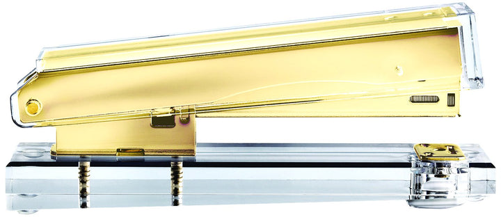 russell+hazel Acrylic Stapler, Clear with Gold-Toned Hardware, 1.375” x 2.75” x 6”