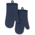 KitchenAid Ribbed Soft Silicone Oven Mitt 2-Pack Set, Ink Blue, 7.5"x13"