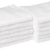 Basics - 12 Piece Quick-Dry Washcloth, 100% Cotton, White, 12" x 12" Washcloth (Pack of 12)