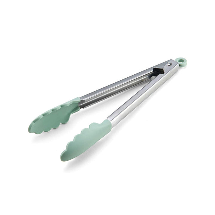 KitchenAid Gourmet Silicone-Tipped Stainless Steel Tongs, 12 Inch, Pistachio