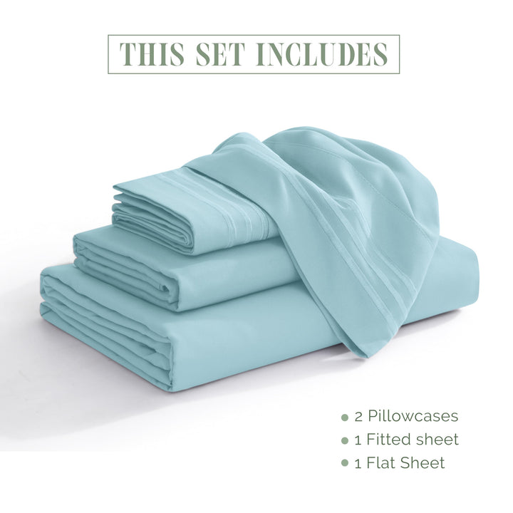 Elegant Comfort Luxury 1500 Premium Hotel Quality Microfiber 4-Piece Sheet Set - Soft, All Around Elastic 18-24 Inches Deep Fitted Sheet - Extra Deep Pocket Sheets, Full, Sage/Green Full - EXTRA DEEP Pocket