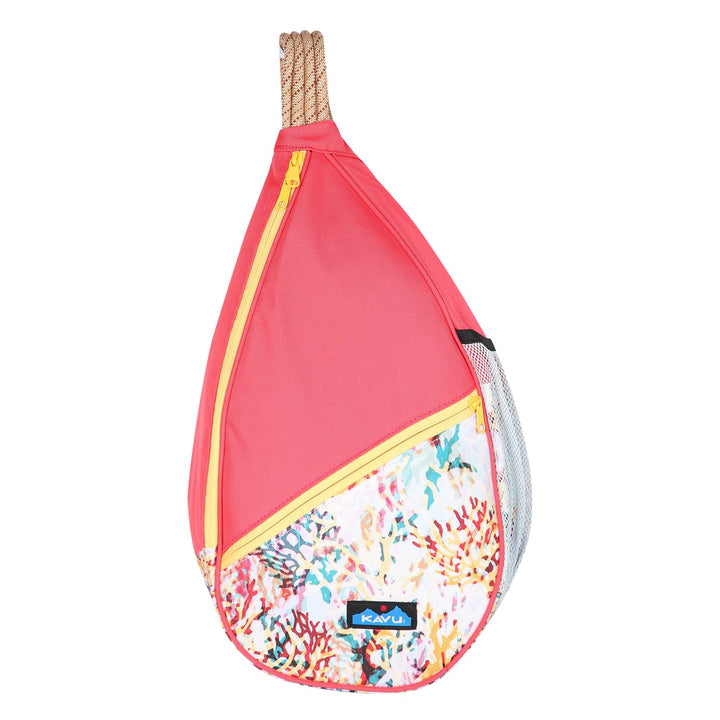 KAVU Paxton Pack Backpack Rope Sling Bag - Floral Coral One Size