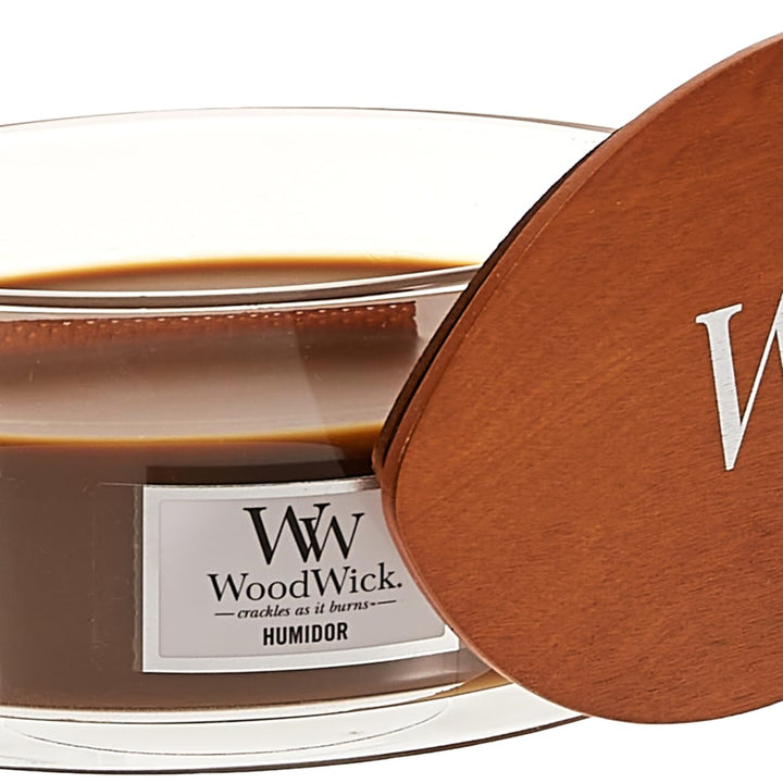 WoodWick Ellipse Scented Candle, Humidor, 16oz | Up to 50 Hours Burn Time