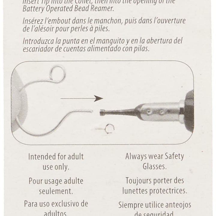 Beadalon Wire Rounder Burr Attachment Use with Battery Operated Bead Reamer and 12, 14, and Smaller Gauge Wires