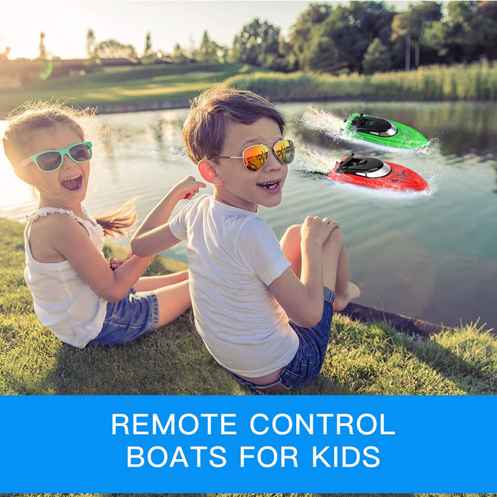 2PACK RC Boat,Remote Control Boats for Kids and Adults,10km/H 2.4G High Speed Remote Control Boat, Fast RC Boats