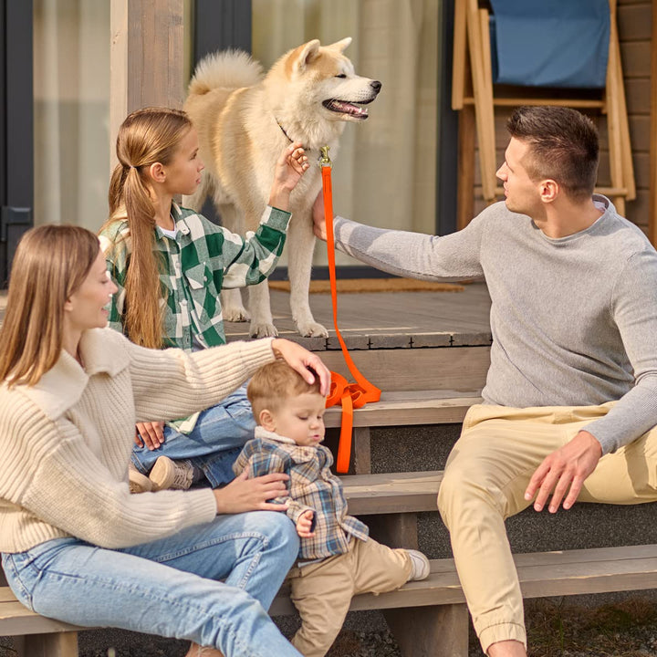 Viper Biothane Working Tracking Lead Leash Long Line for Dogs 2 Colors and 6 Sizes, 3/4" x 15ft, Hunter Orange