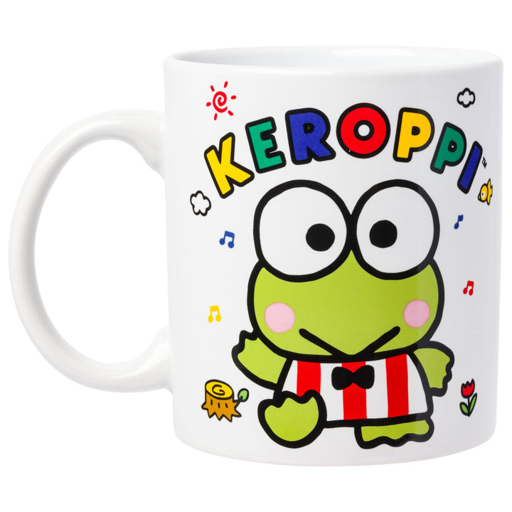 Silver Buffalo Sanrio Hello Kitty and Friends Keroppi Sitting Hugging Pear Ceramic Mug, 20 Ounces
