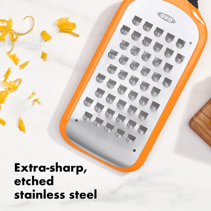 OXO Good Grips Etched Coarse Grater, Orange