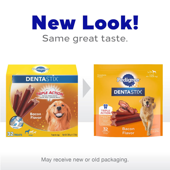 PEDIGREE DENTASTIX Large Dog Dental Treats Original Flavor Dental Bones, 14.99 oz. Pack (18 Treats) Chicken 14.99 Ounce (Pack of 1)