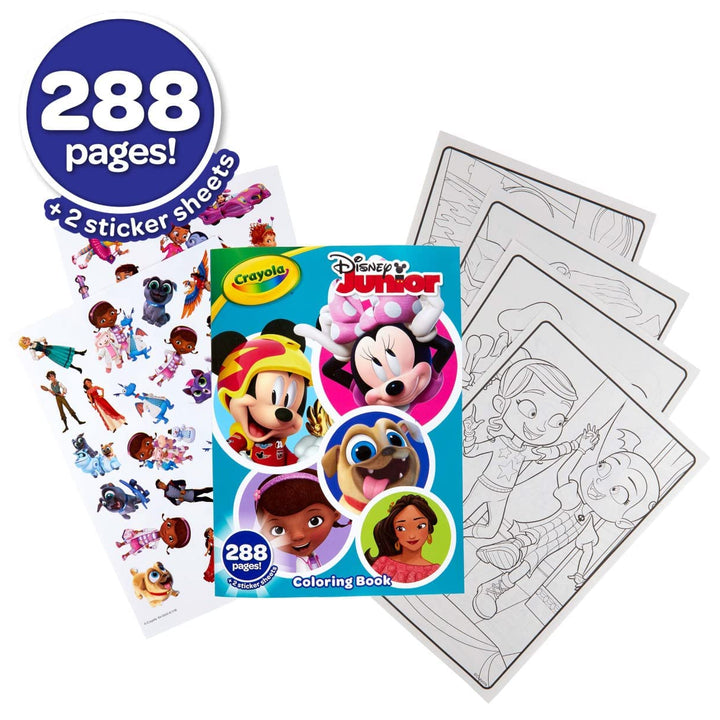 Crayola Disney Coloring Book, Disney Jr. Gift, 288 Pages, Ages 3, 4, 5, 6 Disney Jr.