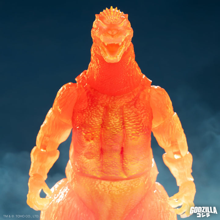 Super7 Toho ULTIMATES! - Blazing Godzilla (1200º Clear Orange) Action Figure