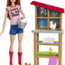 Barbie Careers Playset, Chicken Farmer Set with Fashion Doll with Red Hair & Boots, Henhouse, Chickens & Accessories (Exclusive) Barbie Chicken Farmer Doll & Playset