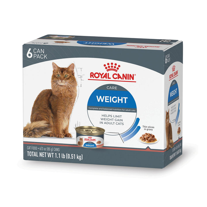 Royal Canin Feline Weight Care Thin Slices in Gravy Canned Adult Wet Cat Food, 3 oz can (6-pack) 3 ounce (Pack of 6)